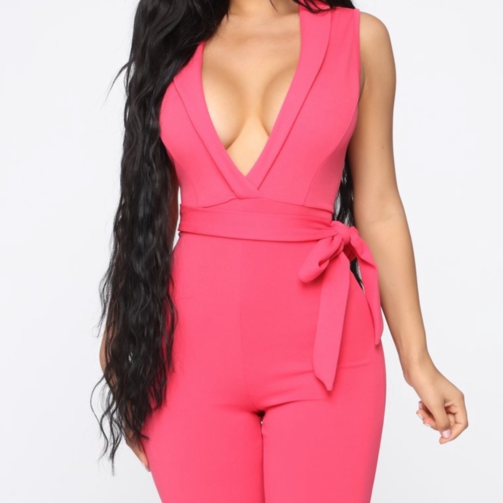 Capri Jumpsuit Hot Pink